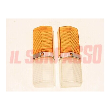 PLASTICHE FANALINI ANTERIORI DESTRO + SINISTRO FIAT 125 BERLINA 1 S 