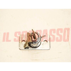 BLOCCHETTO PULSANTE COFANO POSTERIORE FIAT 1100 103 H SPECIAL D ORIGINALE