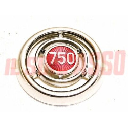 STEMMA FREGIO EMBLEMA ANTERIORE ROSONE FIAT 600 D 750 - MULTIPLA ORIGINALE