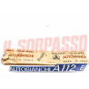 SCRITTA COFANO PORTELLONE POSTERIORE AUTOBIANCHI A112 ELEGANT BLU IN ALLUMINIO