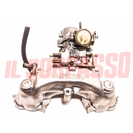 COLLETTORE ASPIRAZIONE 4200680 + CARBURATORE WEBER 32ICEV10  FIAT 128 1100 cc