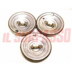 3 COPPE RUOTA BORCHIE CERCHI FUORISERIE FIAT 500 600 1100 103 + TV ORIGINALI