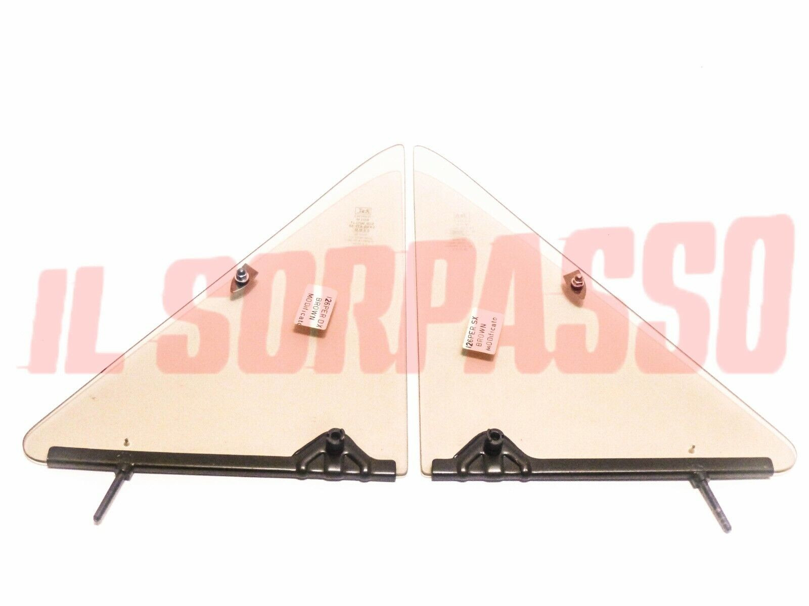 VETRO DEFLETTORE BRONZO PORTA DESTRA SINISTRA FIAT 126 BROWN BLACK SILVER VETRO DEFLETTORE BRONZO PORTA DESTRA SINISTRA FIAT 126 BROWN BLACK SILVER