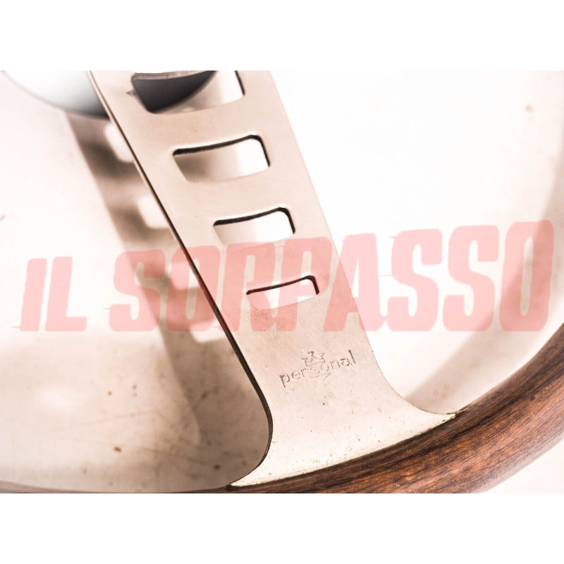 Volante In Legno Da Corsa 15 Pollici - Stile Vintage, Con Raggi In Acciaio Cromato, Universale Per Auto E Carrelli Da Golf