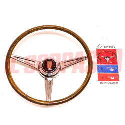 VOLANTE STERZO IN LEGNO RADICA + PULSANTE FIAT 850 ABARTH - 1000 OT ORIGINALE