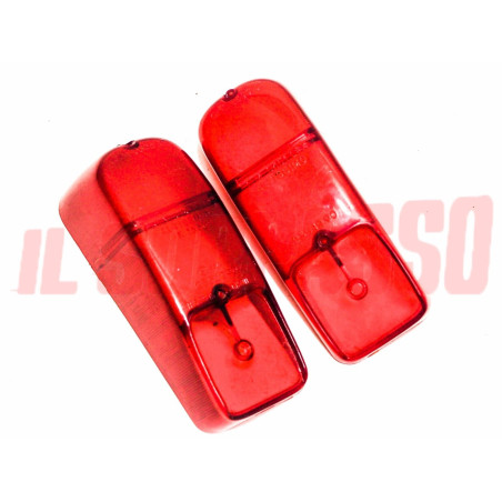 PLASTICHE FANALI POSTERIORI FIAT 500 D 600 D MULTIPLA ROSSE  DA ESPORTAZIONE