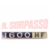 SCRITTA FREGIO RIVESTIMENTO POSTERIORE LANCIA FULVIA COUPE 1600 HF ORIGINALE