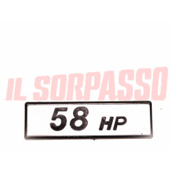 SCRITTA POSTERIORE RIVESTIMENTO POSTERIORE 58 HP AUTOBIANCHI A112 ABARTH