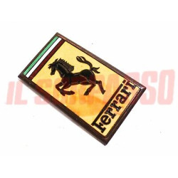 STEMMA FREGIO EMBLEMA SMALTATO COFANO ANTERIORE FERRARI ANNI 60 70 80 ORIGINALE