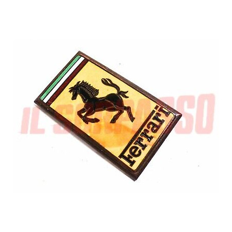 STEMMA FREGIO EMBLEMA SMALTATO COFANO ANTERIORE FERRARI ANNI 60 70 80 ORIGINALE