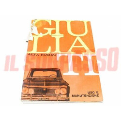 LIBRETTO USO E MANUTENZIONE ALFA ROMEO GIULIA TI ORIGINALE GENNAIO 1966