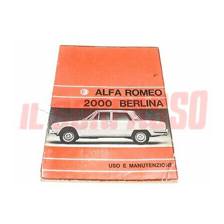 LIBRETTO USO E MANUTENZIONE ALFA ROMEO 2000 BERLINA ORIGINALE