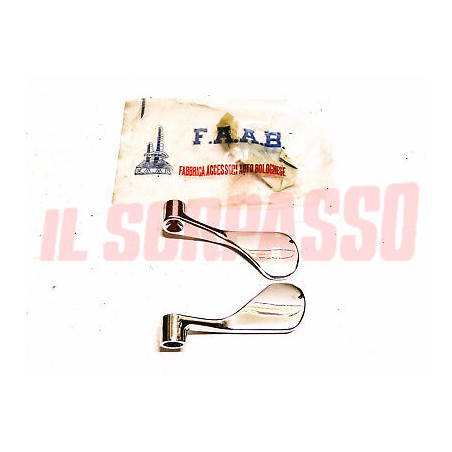 MANIGLIE CROMATE APRI PORTA INTERNE FIAT 1300 1500 BERLINA ORIGINALI