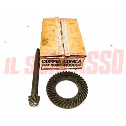 COPPIA CONICA FIAT 500 F - AUTOBIANCHI BIANCHINA BERLINA CABRIO 8/41 ORIGINALE