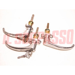 KIT MANIGLIE PORTE + PORTELLONE FIAT TOPOLINO 500 C BELVEDERE LEGNO ORIGINALI