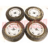 CERCHI RUOTA GOMME RUOTE TASSELLATE FIAT 900 T PULMINO ORIGINALI 4X12