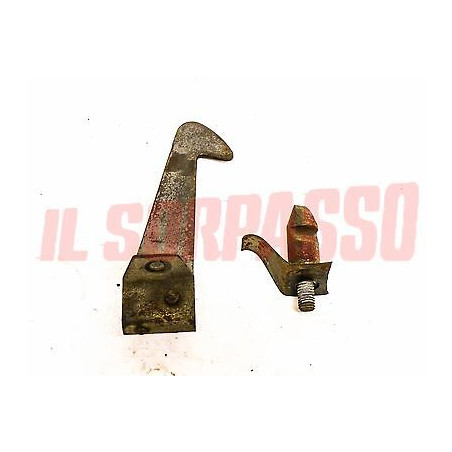 GANCIO + MOLLA + PERNIO COFANO ANTERIORE FIAT 1100 A B E - MUSONE ORIGINALI