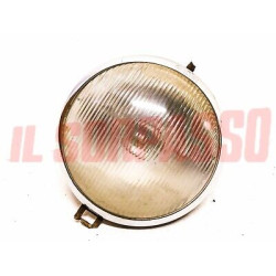 GRUPPO OTTICO FANALE FARO GHIERA PORTALAMPADA FIAT 1100 E MUSONE ORIGINALE