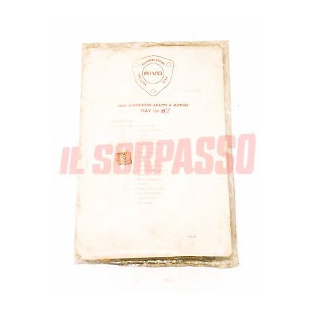 GUARNIZIONI KIT SERIE MOTORE + PIASTRINE FERMI FIAT 1100 B - E ORIGINALI