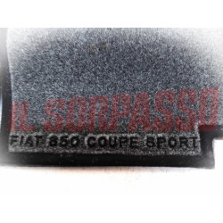 SOPRA TAPPETI IN MOQUETTE INTERNI GRIGI FIAT 850 SPORT COUPE ORIGINALI FILGOMMA