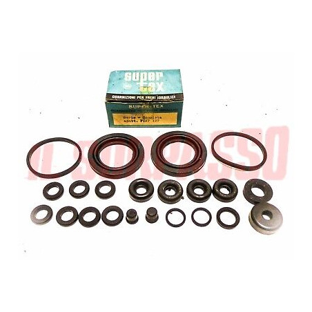 KIT RIPARAZIONE GOMMINI CILINDRETTI PINZE POMPA FRENO FIAT 127 + SPORT 