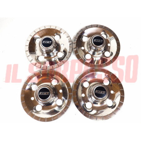 COPPE COPPETTE COPRIMOZZO BORCHIE RUOTA  BORGO RIGATO FIAT 127 - 131 ORIGINALI