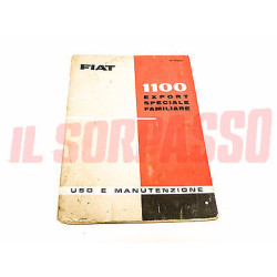 LIBRETTO USO E MANUTENZIONE FIAT 1100 103 H G EXPORT SPECIALE FAMILIARE ORIGINAL
