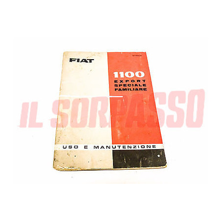 LIBRETTO USO E MANUTENZIONE FIAT 1100 103 H G EXPORT SPECIALE FAMILIARE ORIGINAL