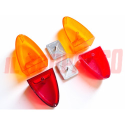 PLASTICHE POSTERIORI + CATADIOTTRI FIAT 1100 103 H D 850 FAMILIARE LEART