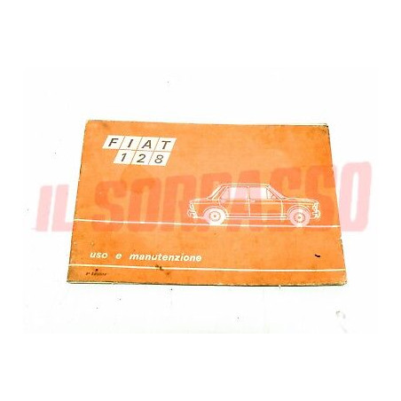 LIBRETTO USO E MANUTENZIONE FIAT 128 BERLINA 1 SERIE ORIGINALE 8a EDIZIONE