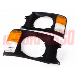 CORNICI CERCHI FARO + FANALINI DESTRO + SINISTRO IVECO OM 40 50 ORIGINALI NERE
