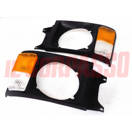 CORNICI CERCHI FARO + FANALINI DESTRO + SINISTRO IVECO OM 40 50 ORIGINALI NERE