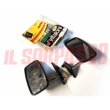 SPECCHI SPECCHIETTI RETROVISORI DESTRO + SINISTRO FIAT 131  1 SERIE NOS VITALONI