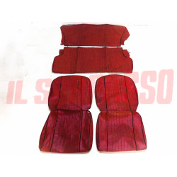 FODERE COPRI SEDILI ANTERIORI + POSTERIORI FIAT 126 PERSONAL ROSSE