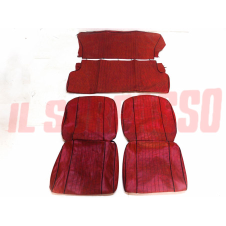 FODERE COPRI SEDILI ANTERIORI + POSTERIORI FIAT 126 PERSONAL ROSSE