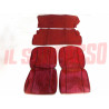 FODERE COPRI SEDILI ANTERIORI + POSTERIORI FIAT 126 PERSONAL ROSSE