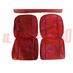 FODERE COPRI SEDILI ANTERIORI + POSTERIORI FIAT 126 PERSONAL ROSSE