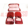FODERE COPRI SEDILI ANTERIORI + POSTERIORI FIAT 126 PERSONAL ROSSE
