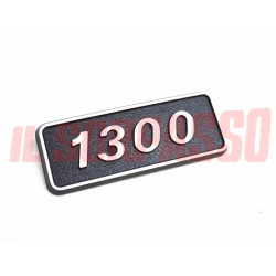 SCRITTA SIGLA PARAFANGO POSTERIORE FIAT 128 BERLINA 1300 IN ALLUMINIO ORIGINALE