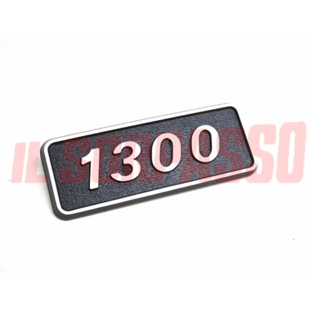 SCRITTA SIGLA PARAFANGO POSTERIORE FIAT 128 BERLINA 1300 IN ALLUMINIO ORIGINALE