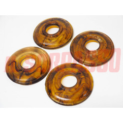 ROSETTE MANIGLIE ALZAVETRO + APRI PORTA FIAT 1100 103 TV TARTARUGATE DIFETTATE