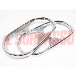 CORNICI CERCHI FARO METALLO DESTRA SINISTRA FIAT 850 FAMILIARE 1300 1500 BERLINA