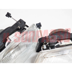 GRUPPI OTTICI FANALI FARI DESTRO SINISTRO + SEDI FARO OPEL CORSA A MARCA KINBY