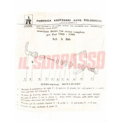 MANIGLIA GALLETTO DEFLETTORE PORTA DESTRA FIAT 1300 1500 ORIGINALE