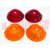 PLASTICHE FANALI POSTERIORI FIAT CAMPAGNOLA AR 59 - 600 JUNGLA ROSSE + ARANCIO