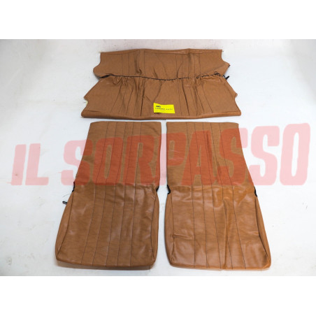 FODERE COPRI SEDILI FIAT PANDA 30 45 4x4 IN PELLE MARRONE CHIARO ORIGINALI NOS