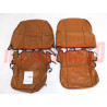 FODERE COPRI SEDILI ANTERIORI LANCIA FULVIA COUPE HF IN PELLE MARRONE NOS