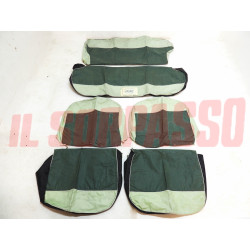 FODERE COPRI SEDILI ANTERIORI POSTERIORI FIAT 1100 103 D ORIGINALI BIANCHI VERDI