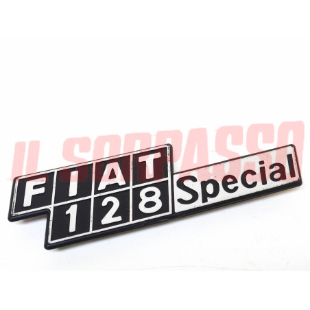 SCRITTA SIGLA COFANO POSTERIORE FIAT 128 SPECIAL  ORIGINALE IN PLASTICA
