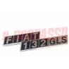 SCRITTA SIGLA COFANO POSTERIORE FIAT 132 GLS ALLUMINIO ORIGINALE